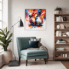 Abstract Color Harmony Living Room Demo