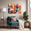 Abstract Color Harmony Living Room Demo