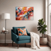 Abstract Color Harmony Living Room Demo