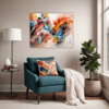 Abstract Color Harmony Living Room Demo