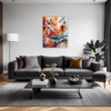 Abstract Color Harmony Living Room Demo