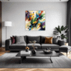 Abstract Color Merge Living Room Demo