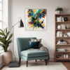 Abstract Color Merge Living Room Demo