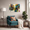 Abstract Color Merge Living Room Demo