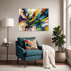 Abstract Color Merge Living Room Demo