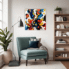 Abstract Color Smack Living Room Demo