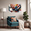 Abstract Color Smack Living Room Demo