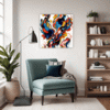 Abstract Color Smack Living Room Demo