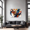 Abstract Color Smack Living Room Demo