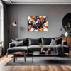 Abstract Color Smack Living Room Demo