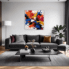 Abstract Color Smack Living Room Demo