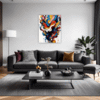 Abstract Color Smack Living Room Demo