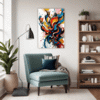 Abstract Color Smack Living Room Demo