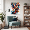 Abstract Color Smack Living Room Demo