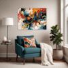Abstract Color Smudge Living Room Demo