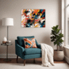 Abstract Color Smudge Living Room Demo