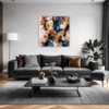 Abstract Color Smudge Living Room Demo