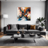 Abstract Color Smudge Living Room Demo