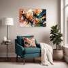 Abstract Color Smudge Living Room Demo
