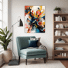 Abstract Color Smudge Living Room Demo