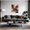 Abstract Color Smudge Living Room Demo