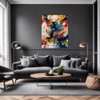 Abstract Color Smudge Living Room Demo