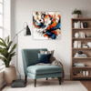 Abstract Color Soothe Living Room Demo