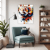 Abstract Color Soothe Living Room Demo
