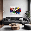 Abstract Color Splash Living Room Demo