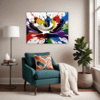 Abstract Color Splash Living Room Demo
