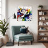 Abstract Color Splash Living Room Demo