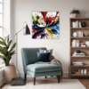 Abstract Color Splash Living Room Demo