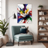 Abstract Color Splash Living Room Demo