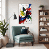 Abstract Color Splash Living Room Demo