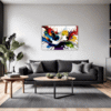 Abstract Color Splash Living Room Demo