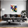 Abstract Color Splash Living Room Demo