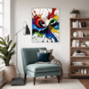 Abstract Color Splash Living Room Demo