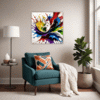 Abstract Color Splash Living Room Demo