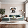 Abstract Dachshund Artwork Living Room Demo