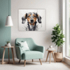 Abstract Dachshund Artwork Living Room Demo