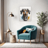 Abstract Dachshund Artwork Living Room Demo