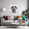 Abstract Dachshund Artwork Living Room Demo
