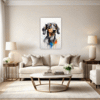 Abstract Dachshund Artwork Living Room Demo