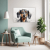 Abstract Dachshund Artwork Living Room Demo