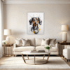 Abstract Dachshund Artwork Living Room Demo