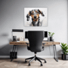 Abstract Dachshund Artwork Office Demo