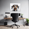 Abstract Dachshund Artwork Office Demo