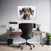 Abstract Dachshund Artwork Office Demo