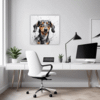 Abstract Dachshund Artwork Office Demo
