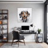 Abstract Dachshund Artwork Office Demo